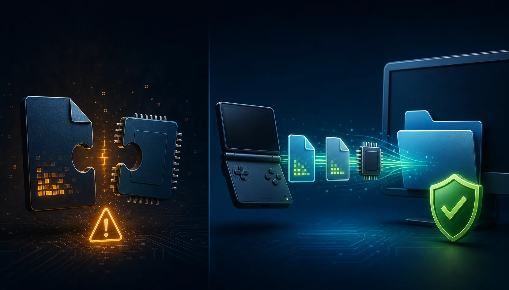 Editorial comparison of mismatched keys and firmware versus a verified private backup workflow